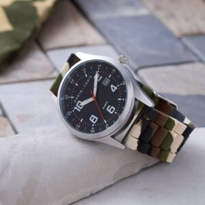 Personalised & Customised Mens Watch with Camouflage Strap. FREE Personalisation Engraving.