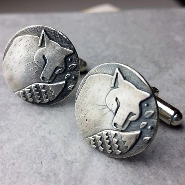 Fox Cufflinks In Silver