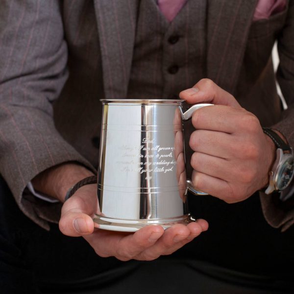 Hand Made Personalised One Pint Engraved Tankard