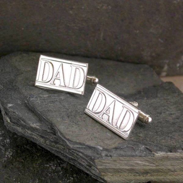 Dad Cufflinks Handmade In Silver on ShopStreet.ie Silver Dad Cufflinks Ireland