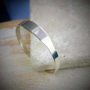 Christening Silver Bangle Personalised Baby Gift For Godchild & Godparent. Handmade Baby Bangle in Solid Sterling Silver