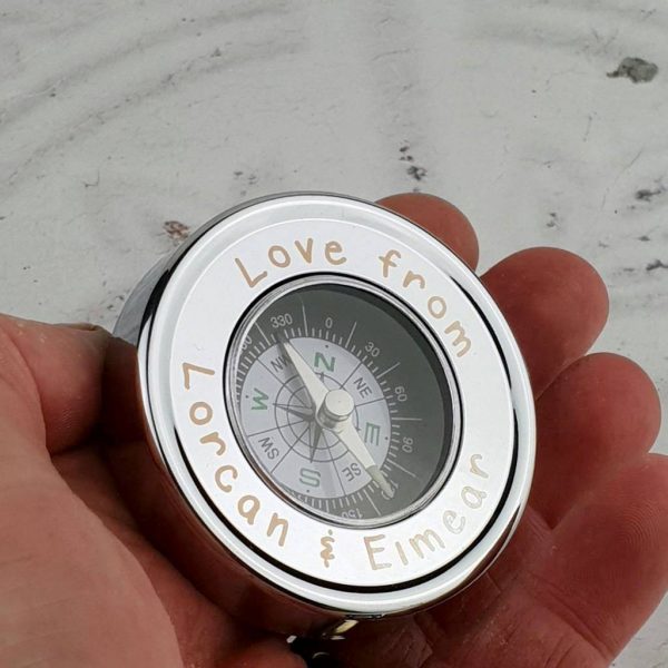 Personalised Fathers Day Compass. Desk and Hand Compass with free Personalised Engraving.