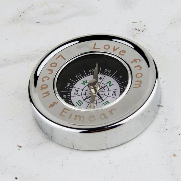 Personalised Fathers Day Compass. Desk and Hand Compass with free Personalised Engraving.