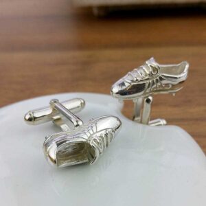 Silver Football Boot Cufflinks For Men & Football Players, Hallmarked Silver & Handmade by our Silver Cufflink team. Gift Wrap our Football Boot Cufflinks.