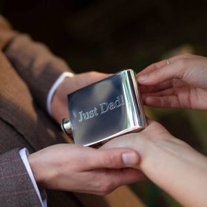 Deco Personalised Hip Flask with FREE engraving. Hip Flask for Father's Day, Dad, Father Of The Bride, Best Man & Weddings. Optional Gift Wrapping.