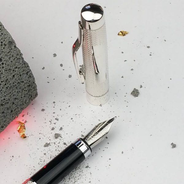 Personalised Silver Fountain Pen for Graduation, Retirement, Gift & Presentation