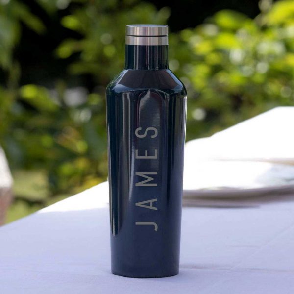 Personalised Water Bottle For Him - Personalised Corkcircle Canteen For Hot & Cold Drinks. Name Engraved Water Bottle with personalised gift wrapping.