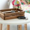 Personalised Wooden Key Storage Crate For Dad at Christmas, Birthday & Fathers Day. Key, Wallet & Phone Storage Box engraved with up to 25 Letters