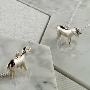 Sterling Silver Unicorn Pendant on 24 inch Silver Chain with Illustrated ‘The Unicorn of Success‘ Booklet. Romantic Unicorn Silver Gift with Gift Wrapping.