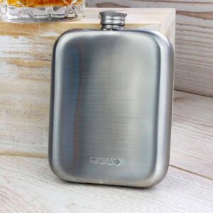 Personalised Vintage Look Cushion Hip Flask with FREE ENGRAVING. Pocket Sized Hip Flask for Horse Racing, Galway Races, Social Events & Weddings.