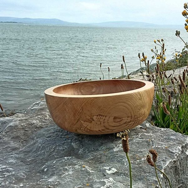 Wooden Bowl In Spalted Irish Elm Handmade To Order in Galway, Ireland. Wood Fruit Bowl or Salad Bowl ideal Wedding Gift handmade in Irish Elm uniquely Spalted over 2 years.