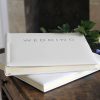 Wedding Album - Leather Wedding Album with 50 Hand-Bound Pages in Italian Pale Ivory Smooth Leather in sturdy Luxury Tissue Lined Presentation Box.