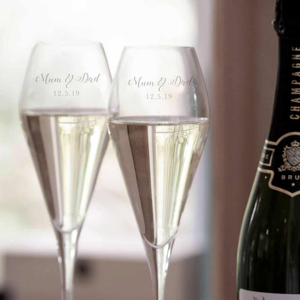 Wedding/Anniversary Personalized Champagne Set