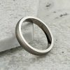 Personalised Men's Titanium Wedding Ring with Brushed Finish and Crisp Polished Edges & Inside. Made To Order Titanium Wedding Ring with Personalised Engraving.