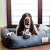 Large Dog Bed - Hard-Wearing & Durable Dog Bed in Grey Codrua. Stylish Bedding available in 3 Dog Bed sizes.