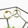Twist Circle Create Your Own Silver Earrings Handmade in Satin or Polished, Sterling Silver, Yellow or Rose Gold Guilt with Circle or Hook Design plus Gift Wrap