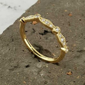 Handmade Eternity Ring In Diamond Set 18ct Gold. Hallmarked 18ct Gold Eternity Ring with hand-mounted line of exquisite diamonds totalling 0.9 carats Ireland.
