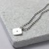 Mens Personalised Hand Stamped Silver Tag on Dog Tag Necklace