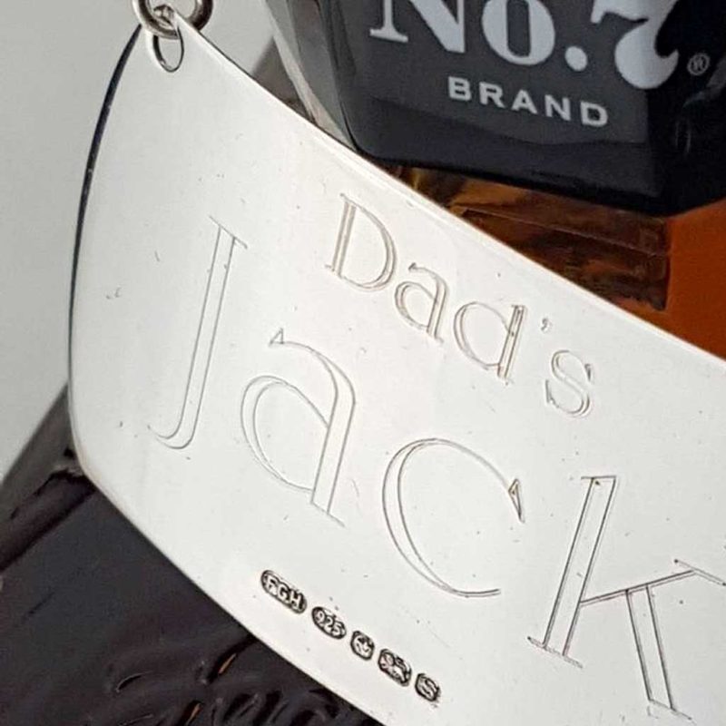 Personalised Silver Decanter Label Hallmarked ShopStreet.ie