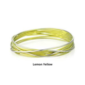 Lemon Yellow Ladies Titanium Bangle Bracelet