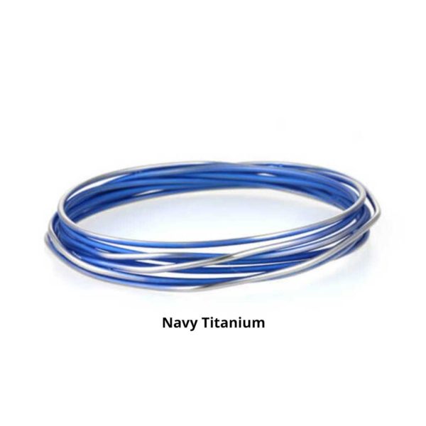 Navy Ladies Titanium Bangle Bracelet
