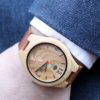 Handmade Irish Wooden Mens Watch in Ash Wood sourced & Handcrafted in Galway, Ireland. Unique Irish Made Watch Shipped from Ireland.