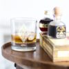 Whiskey Glass Tumblers Personalised with Engraved Monogram. Contemporary Heavyweight Whisky Glass engraved with a Monogram up to Three Initials.