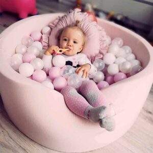 Round Foam Ball Pit For Children - Pink