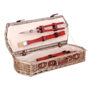 Personalised BBQ Tools Gift Set In Personalised Wicker Case for Dad, Birthday or Father's Day. BBQ Tool Set with 3 Engraved Letters on Wicker Carry Case. On ShopStreet.ie - Ireland