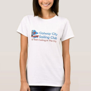 Sailing Club T-Shirt for women sailors with Galway City Sailing Club Logo printed on the T-Shirt. Galway City Sailing Club sailing for families & youths