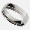 Handmade Men's Wedding Ring In Titanium - Blended Court Wedding Ring with Off Set Groove. Made To Order Personalised Mens Titanium Wedding Ring.