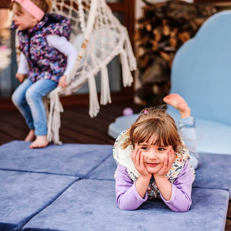 Square Play Mat For Children Blue Grey Playmat ShopStreet.ie
