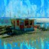 Wall Art Poster of Ice Cream Kiosk, Salthill Prom, Galway on the Shore Of Galway Bay, Ireland. Museum quality A4 or A3 Bamboo Parer Art Print with optional Black Wood Frame. Exclusive To ShopStreet.ie, Ireland