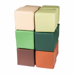 Foam Construction Blocks For Children - 12 Play Blocks 15x15cm for Toddlers, Kids, Children, Bed Room, Nursery, Public Play Spaces & More. Ships to Ireland Direct.