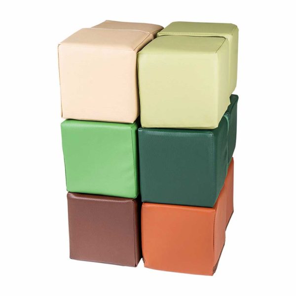 Foam Construction Blocks For Children - 12 Play Blocks 15x15cm for Toddlers, Kids, Children, Bed Room, Nursery, Public Play Spaces & More. Ships to Ireland Direct.
