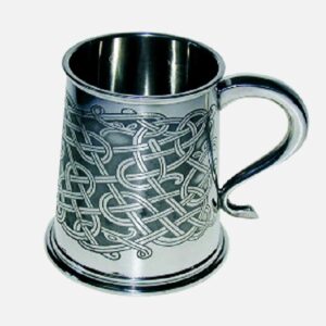 Celtic Knot Tankard. Handmade Celtic Tankard with optional Personalised Engraving, Satin Gift Box & Gift Wrapping. Handmade & Engraved To Order. Shipped direct to Ireland.