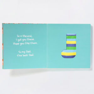 Book for Dad with Socks Gift & Personalised Gift Tag & Card. Father & Child Storytime Book, Socks Gift & Personalised Gift Tag for Birthday, Fathers Day, Christmas...