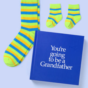 New Grandfather Gift Book & Socks - Perfect Granddad gift to tell your father that they are going to be a Grandfather, with socks gift in back of book. On ShopStreet.ie - hamdmade & Personalised Gifts, ireland
