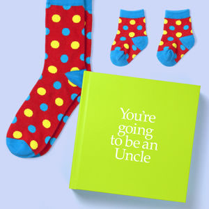 Gift for Uncle Book & Socks - Perfect New Uncle Gift & Personalised Card with socks for Uncle, Baby, Niece or Nephew. A present shipped from Ireland. On ShopStreet.ie - Handmade & Personalised Gifts, Ireland.