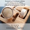 Personalised Coordinates Irish Cufflinks. Handmade Irish Whiskey Cask Oak GPS Cufflinks in Engraved Gift Box, Handcrafted in Galway, Ireland from Whiskey Cask Oak Barrels