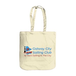Sailing Club Tote Bag for Sailors with Galway City Sailing Club Logo printed on the Natural Colour Tote Bag. ShopStreet.ie - Logo Branded Tote Bags