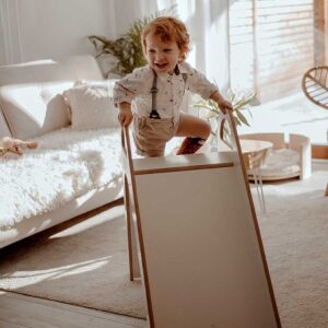 Childs Indoor Slide. Handmade Scandinavian Style White Childs Slide for Bedroom, Nursery, Playroom & House for Children & Toddlers, delivered to Ireland.