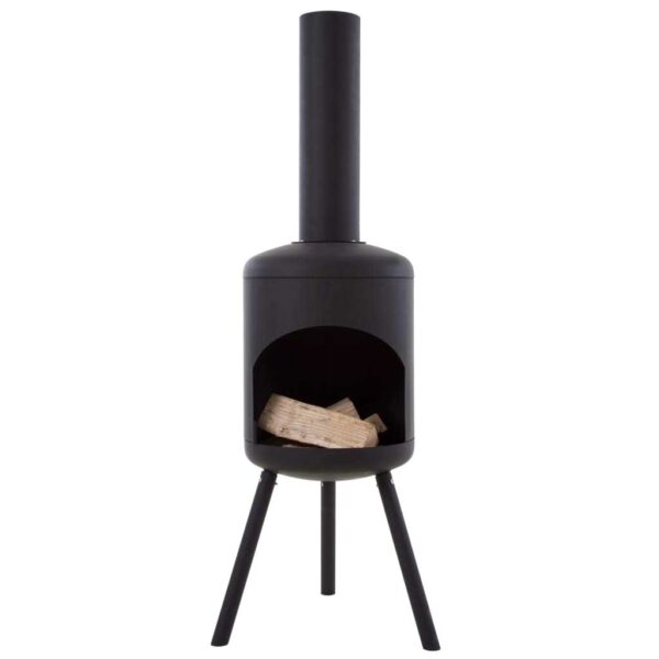 Black Chiminea & BBQ Grill Delivered Ireland - Large Black Chiminea, Barbecue Grill & Fire Pit Grate for Garden & Patio delivered in Republic Of Ireland