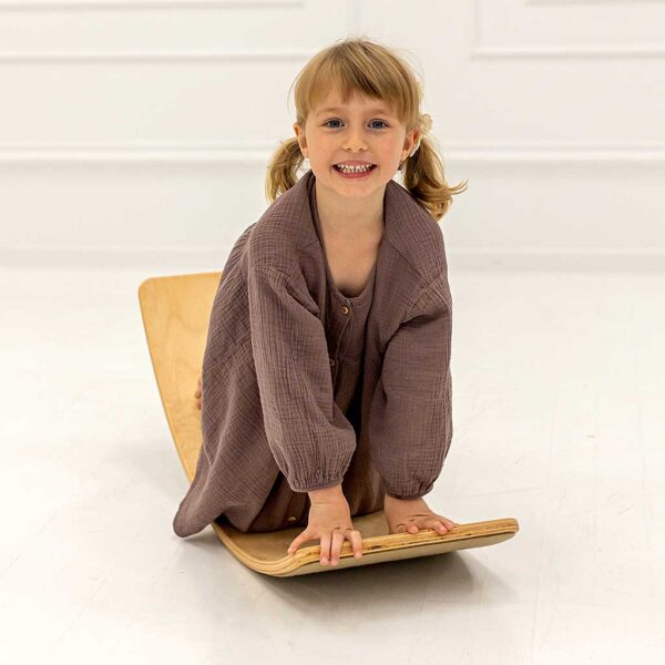 Balance Boards With Felt available in a selection of six felt colours (Beige, Blue, Green, Grey, Orange & Pink). Montessori toys delivered, Ireland.