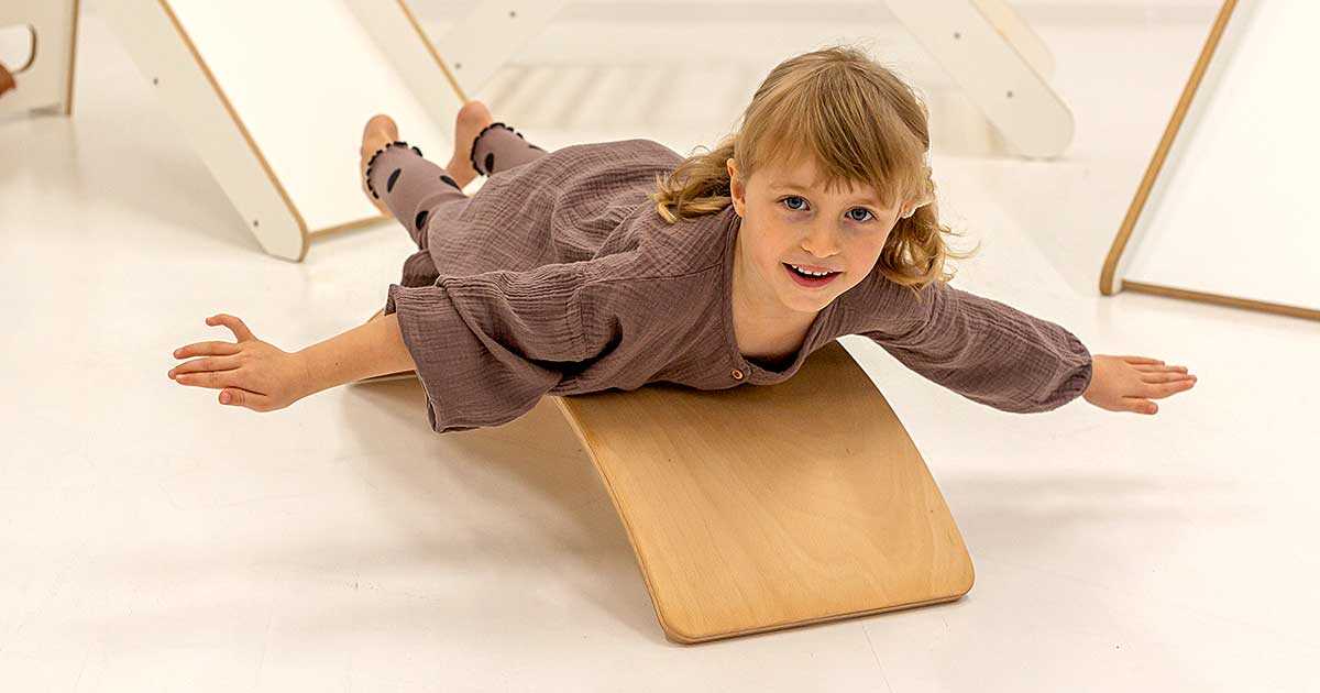 Handmade Wooden Balance Boards With Felt for Playroom, Nursery, Bedroom, Home, Creche, Child Care, Pre-School & Montessori delivered all locations Ireland.