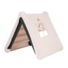 Kids Play House Ladder & Tent with Window - Black Climbing Ladder Triangle with Pink Tent Cover
