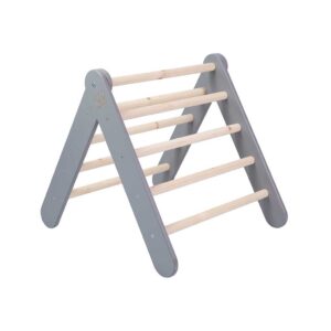 Grey Climbing Triangle Ladder for Kids. Handmade Pikler Montessori Childs Climbing Ladder for Playroom, Bedroom, Creche, Child Care & Pre-School, Ireland.