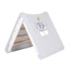 White Climbing Triangle House Ladder for Kids. Handmade Pikler Montessori Childs Climbing Ladder for Playroom, Bedroom, Creche, Child Care & Pre-School with Blue Grey Tent cover, Ireland.