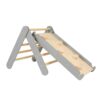 Climbing Triangle, Indoor Slide & Rock Climbing Wall 2in1. Handmade Wooden Pikler Climbing Ladder in Grey for Playroom, Bedroom, Creche & Child Care, Ireland