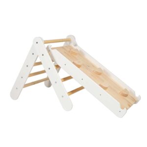Climbing Triangle, Indoor Slide & Rock Climbing Wall 2in1. Handmade Wooden Pikler Triangle Ladder in White for Playroom, Bedroom, Creche & Child Care, Ireland
